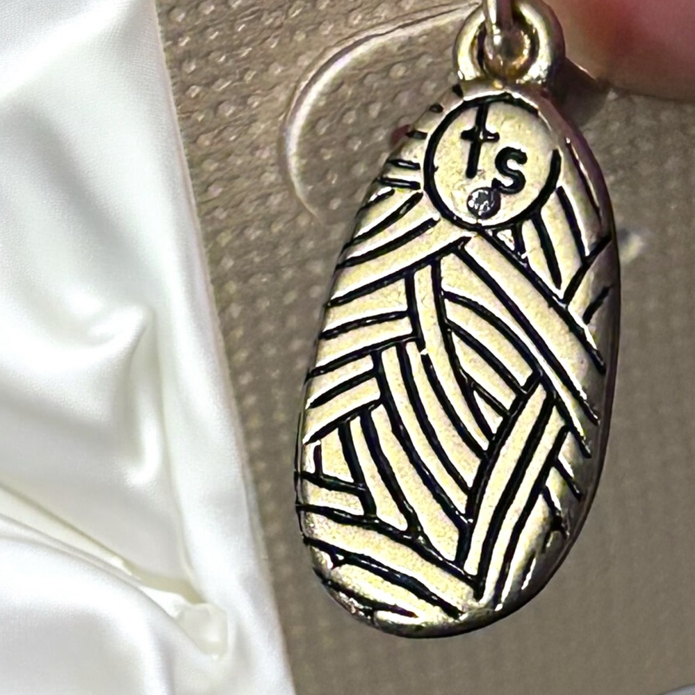 The Sak Tigers Eye Dangle Earrings Gold Dangle New - Picture 4 of 4